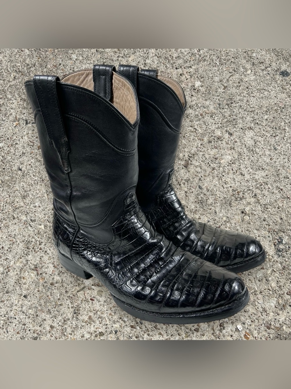 TECOVAS The Earl caiman skin western boots